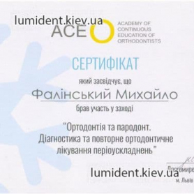 сертификат Фалинский Михаил Михайлович